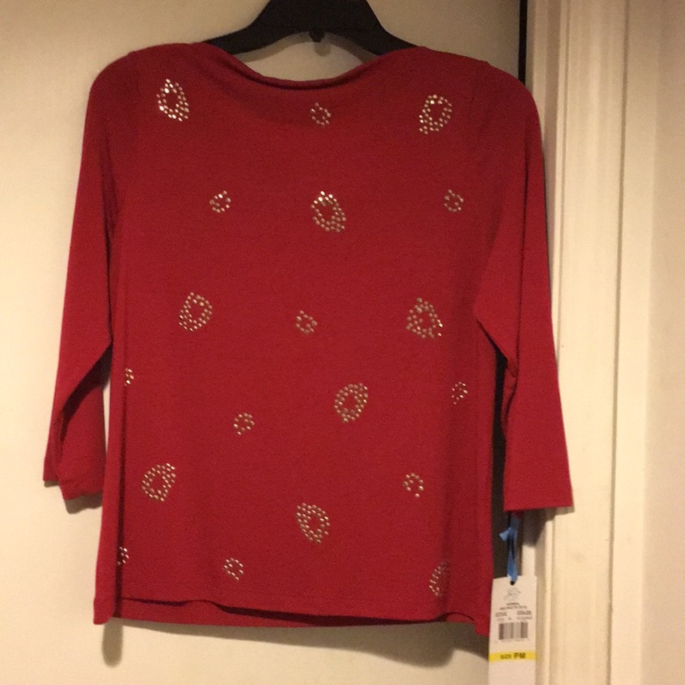 Lara Lane red blouse